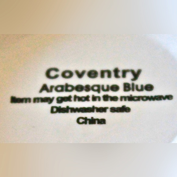 COVENTRY ARABESQUE BLUE NESTLING BOWL 9 IN BLUE WHITE NEW - Picture 4 of 4